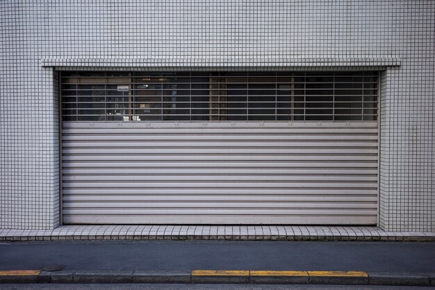 An overhead door in a commercial property