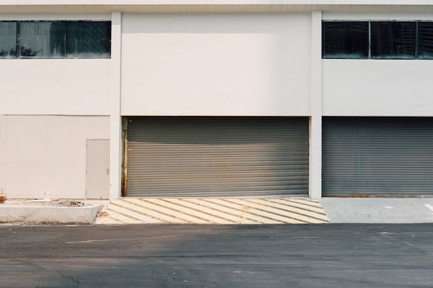 A garage door for a residential parking lot