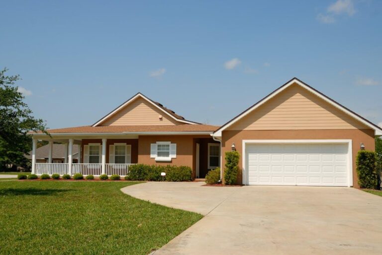 a house with a garage