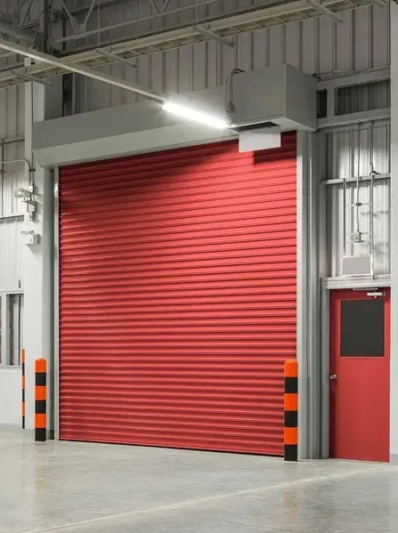 A commercial overhead door